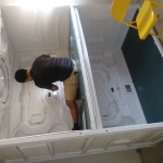 Working on the upper bed